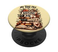 Mon Pile de Livres à Lire Me Juge Design Humoristique PopSockets PopGrip Adhésif