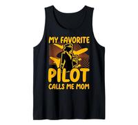 Mon pilote préféré m'appelle maman Funny Woman Pilot Avion Débardeur