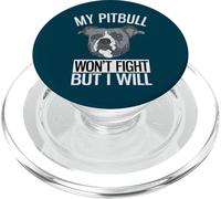Mon Pitbull ne se battra Pas, mais Je Le Ferai avec l'American Pitbull Terrier PopSockets PopGrip pour MagSafe