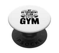 Mon Plan de Retraite est à la Salle de Sport Humour PopSockets PopGrip Adhésif