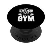 Mon Plan de Retraite est à la Salle de Sport Humour PopSockets PopGrip Adhésif
