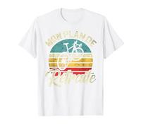 Mon Plan De Retraite Humour Cadeau Cycliste Vélo T-Shirt, Homme, Blanc, S