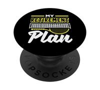 Mon Plan de Retraite Passion Joueur de Tennis PopSockets PopGrip Adhésif