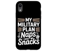 Mon plan militaire implique maintenant des siestes et des collations Journée des anciens combattants Coque pour iPhone XR