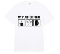Mon Plan pour Aujourd'hui Programme des Joueurs de Badminton Comfort Colors Adult Heavyweight T-Shirt