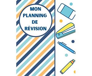 Mon Planning de révision | 12 Mois: Calendrier de Révision scolaire | 12 Plannings Mensuels | 100 Fiches Leçons à remplir | Organisation | Création fiche Révision