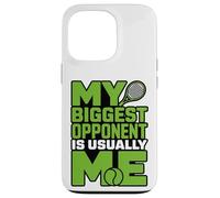 Mon Plus Grand adversaire est habituellement Moi - Joueur de Tennis Amusant Coque pour iPhone 13 Pro