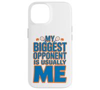 Mon Plus Grand adversaire est habituellement Moi - Joueur de Tennis Amusant Coque pour iPhone 14