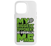Mon Plus Grand adversaire est habituellement Moi - Joueur de Tennis Amusant Coque pour iPhone 14 Pro Max