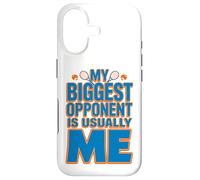 Mon Plus Grand adversaire est habituellement Moi - Joueur de Tennis Amusant Coque pour iPhone 17