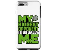 Mon Plus Grand adversaire est habituellement Moi - Joueur de Tennis Amusant Coque pour iPhone 7 Plus/8 Plus