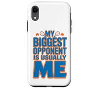 Mon Plus Grand adversaire est habituellement Moi - Joueur de Tennis Amusant Coque pour iPhone XR