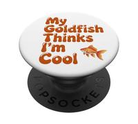 Mon Poisson Rouge Pense Que Je suis Cool PopSockets PopGrip Adhésif