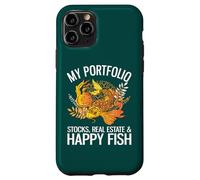 Mon Portefeuille : Actions, Immobilier et Happy Fish Funny Investor Coque pour iPhone 11 Pro