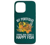 Mon Portefeuille : Actions, Immobilier et Happy Fish Funny Investor Coque pour iPhone 13 Pro Max