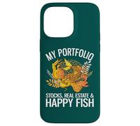 Mon Portefeuille : Actions, Immobilier et Happy Fish Funny Investor Coque pour iPhone 14 Pro Max