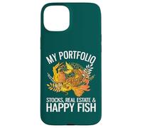 Mon Portefeuille : Actions, Immobilier et Happy Fish Funny Investor Coque pour iPhone 15 Plus