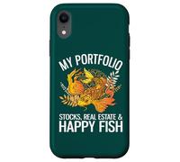 Mon Portefeuille : Actions, Immobilier et Happy Fish Funny Investor Coque pour iPhone XR