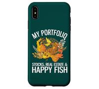 Mon Portefeuille : Actions, Immobilier et Happy Fish Funny Investor Coque pour iPhone XS Max