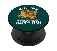Mon Portefeuille : Actions, Immobilier et Happy Fish Funny Investor PopSockets PopGrip Adhésif