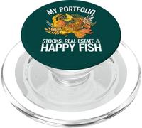 Mon Portefeuille : Actions, Immobilier et Happy Fish Funny Investor PopSockets PopGrip pour MagSafe