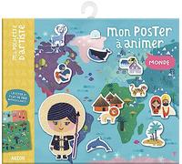 Mon poster à animer Monde : Avec un poster et plus de 180 autocollants