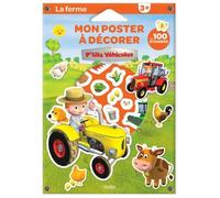 Mon Poster À Décorer P'tits Véhicules La Ferme - Avec 100 Stickers