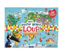Mon poster géant loup - la carte du monde