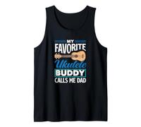 Mon pote de ukulélé préféré m'appelle Papa Funny Ukulele Dad Débardeur