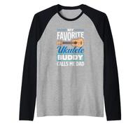 Mon pote de ukulélé préféré m'appelle Papa Funny Ukulele Dad Manche Raglan