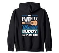 Mon pote de ukulélé préféré m'appelle Papa Funny Ukulele Dad Sweat à Capuche