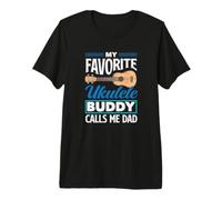 Mon pote de ukulélé préféré m'appelle Papa Funny Ukulele Dad T-Shirt Haut de Gamme