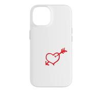 Mon Précieux Cœur avec Flèche Et Écriture Romantique Coque pour iPhone 14