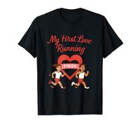 Mon premier amour : Running Heart Finish Line Design T-Shirt