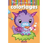 Mon premier bloc de coloriages - Dragon - Bloc de coloriages aux contours épais et colorés - Dès 3 ans