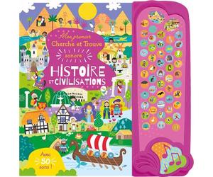 Mon premier cherche et trouve sonore - histoire et civilisations - Jayne Schofield - 1 2 3 Soleil - cartonné - Livre-jeu