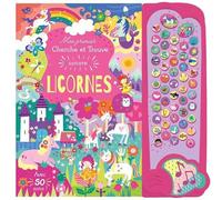 Collectif – Mon premier cherche et trouve sonore : Licornes – Avec 50 sons – Cartonné – Livre-jeu