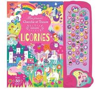 Collectif – Mon premier cherche et trouve sonore : Licornes – Avec 50 sons – Cartonné – Livre-jeu