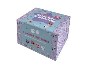 Mon premier coffret à bijoux Un coffret pour créer des bracelets et des colliers Avec 300 perles simples et fantaisie, 4 charms en résine et 4 m de fil élastique
