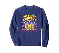 Mon Premier Concert était Epic Kids Music Festival Memory Sweatshirt, Unisexe pour Adultes, Bleu Marine, S
