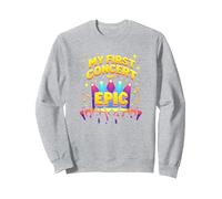 Mon Premier Concert était Epic Kids Music Festival Memory Sweatshirt, Unisexe pour Adultes, Gris Chiné, S