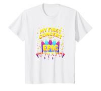 Mon Premier Concert était Epic Kids Music Festival Memory T-Shirt, Enfant, Blanc, 6 Ans