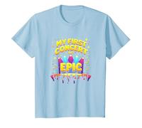 Mon Premier Concert était Epic Kids Music Festival Memory T-Shirt, Enfant, Bleu Céleste, 6 Ans
