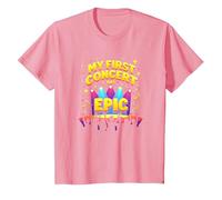 Mon Premier Concert était Epic Kids Music Festival Memory T-Shirt, Enfant, Rose, 8 Ans