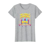 Mon Premier Concert était Epic Kids Music Festival Memory T-Shirt, Femme, Gris Chiné, XS