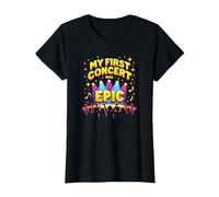 Mon Premier Concert était Epic Kids Music Festival Memory T-Shirt, Femme, Noir, S