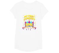 Mon Premier Concert était Epic Kids Music Festival Memory T-Shirt, Fille, Blanc, S