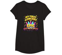 Mon Premier Concert était Epic Kids Music Festival Memory T-Shirt, Fille, Noir, L
