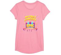Mon Premier Concert était Epic Kids Music Festival Memory T-Shirt, Fille, Rose, L