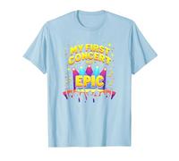 Mon Premier Concert était Epic Kids Music Festival Memory T-Shirt, Homme, Bleu Céleste, M